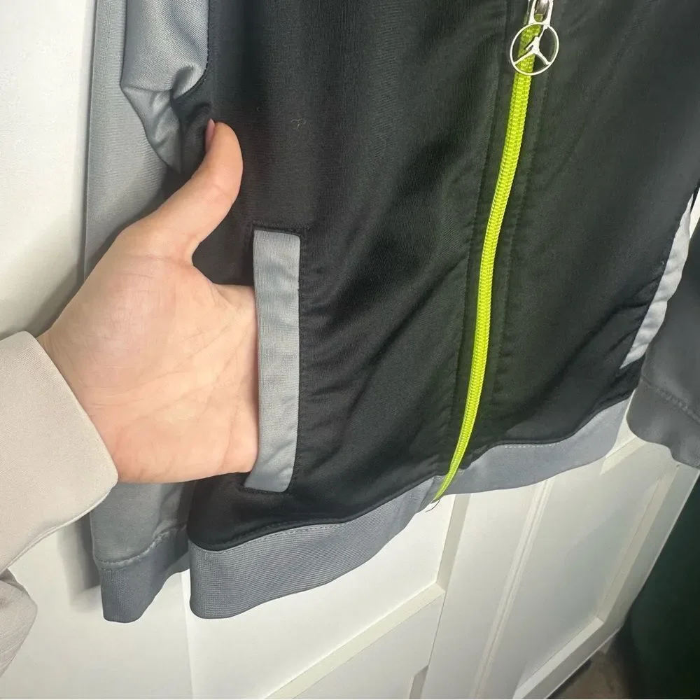 Kids 4-5 Jordan Black and Gray Jacket with Neon Highlights (b1)
